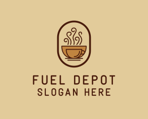 Hot Coffee Cafe logo design