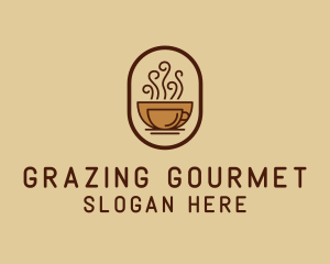 Hot Coffee Cafe logo design