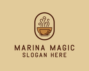 Hot Coffee Cafe logo design