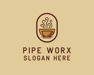 Hot Coffee Cafe logo design