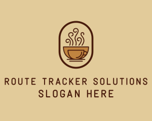 Hot Coffee Cafe logo design