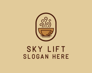 Hot Coffee Cafe logo design