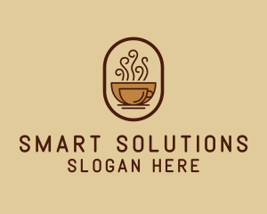 Hot Coffee Cafe logo design