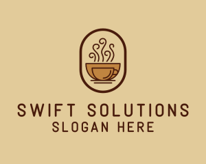 Hot Coffee Cafe logo design