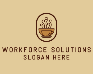 Hot Coffee Cafe logo design