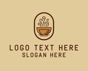 Coffee - Hot Coffee Cafe logo design