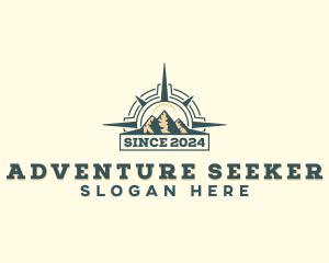 Adventure Mountain Compass logo design