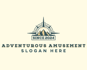 Adventure Mountain Compass logo design