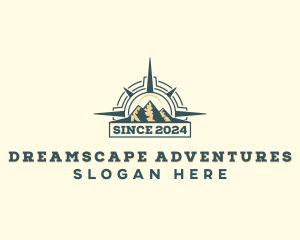 Adventure Mountain Compass logo design