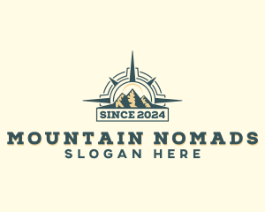 Adventure Mountain Compass logo design