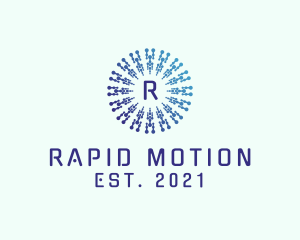 Motion Radial Cyberspace logo design