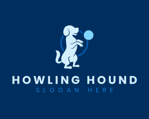 Dog Stand Playing logo design