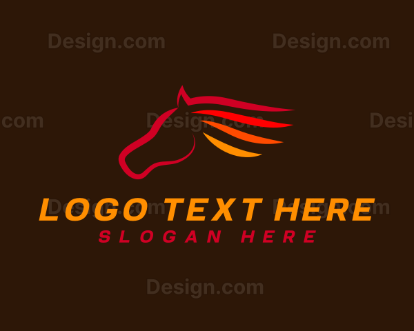 Wild Flaming Horse Logo