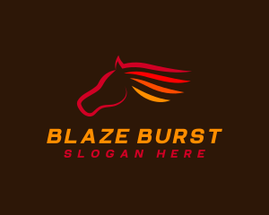 Wild Flaming Horse logo design