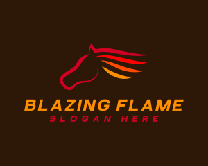 Wild Flaming Horse logo design