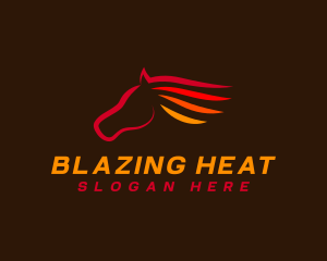 Wild Flaming Horse logo design