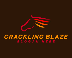 Wild Flaming Horse logo design