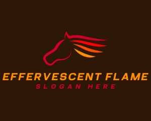 Wild Flaming Horse logo design