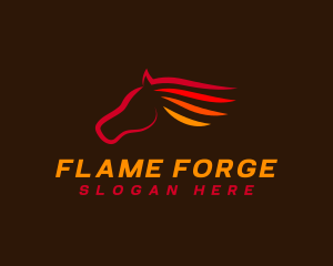 Wild Flaming Horse logo design