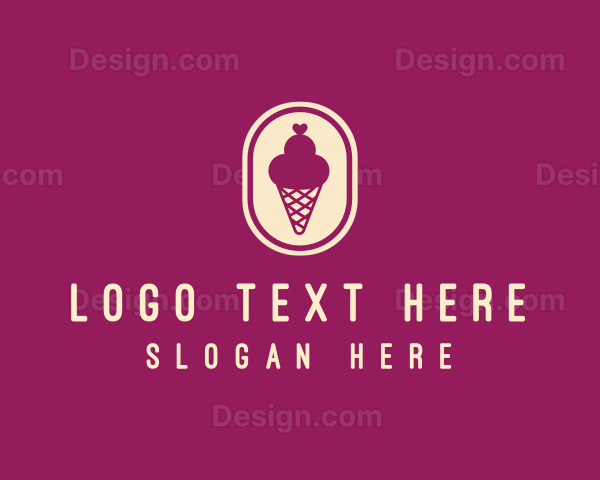 Gelato Ice Cream Cone Logo