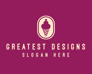 Gelato Ice Cream Cone Logo