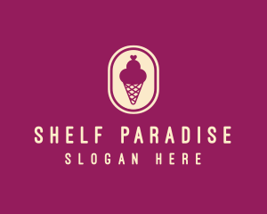 Gelato Ice Cream Cone Logo