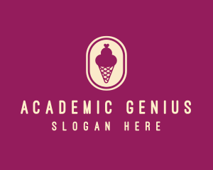 Gelato Ice Cream Cone logo design