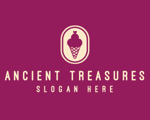 Gelato Ice Cream Cone logo design