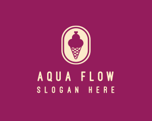 Gelato Ice Cream Cone logo design