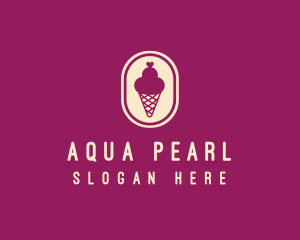 Gelato Ice Cream Cone logo design