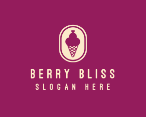 Gelato Ice Cream Cone logo design