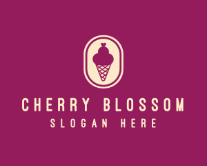 Gelato Ice Cream Cone logo design