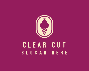 Gelato Ice Cream Cone logo design