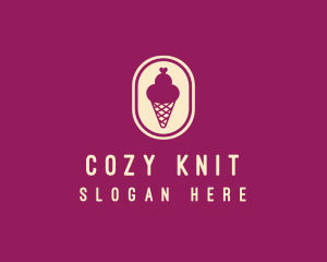 Gelato Ice Cream Cone logo design