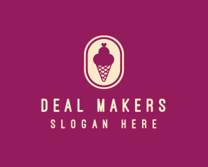 Gelato Ice Cream Cone logo design