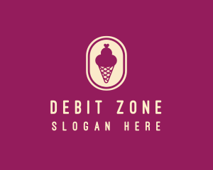 Gelato Ice Cream Cone logo design