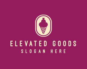 Gelato Ice Cream Cone logo design