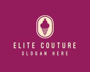 Gelato Ice Cream Cone logo design