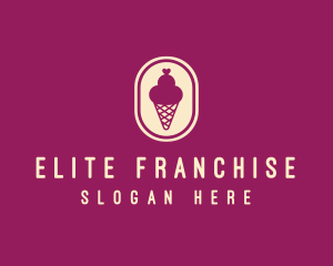 Gelato Ice Cream Cone logo design