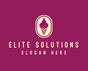 Gelato Ice Cream Cone logo design