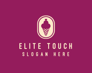 Gelato Ice Cream Cone logo design