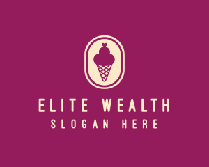 Gelato Ice Cream Cone logo design