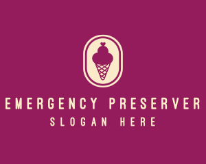 Gelato Ice Cream Cone logo design