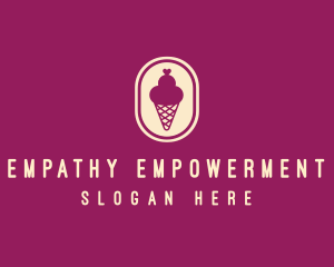 Gelato Ice Cream Cone logo design