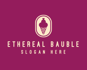 Gelato Ice Cream Cone logo design