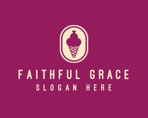 Gelato Ice Cream Cone logo design