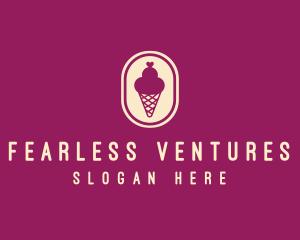 Gelato Ice Cream Cone logo design