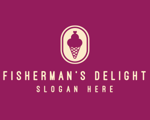 Gelato Ice Cream Cone logo design