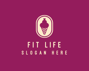 Gelato Ice Cream Cone logo