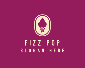 Gelato Ice Cream Cone logo design